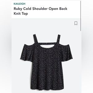 Kayleigh Stitch Fix Open Shoulder Blouse Top